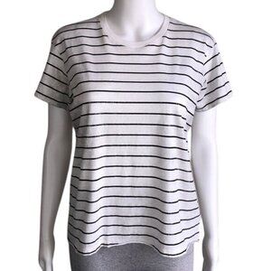 ATM Anthony Thomas Melillo Glitter Spray Striped Tee - L